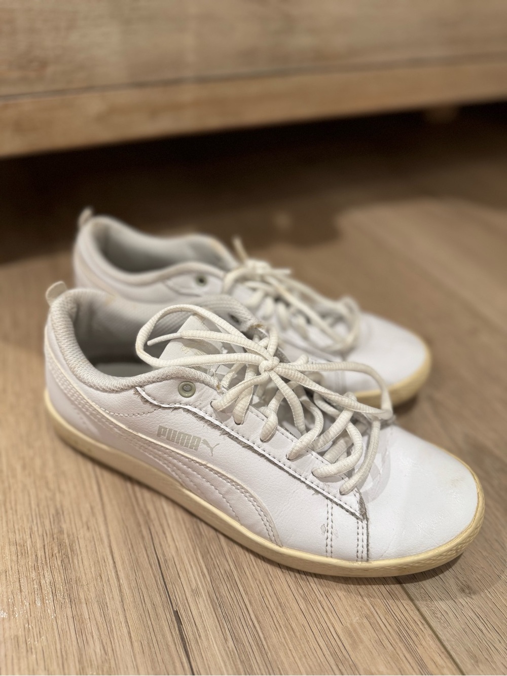Puma Off-White Leather Sneakers